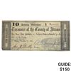 Image 1 : 1862 $10 Treas. of Adams County MS County Warrant