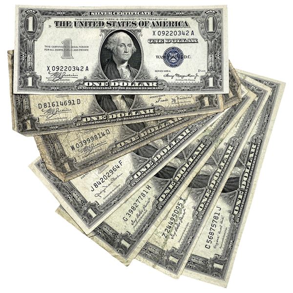 [7 Bills]1935A-G $1 U.S. SIlver Certificate