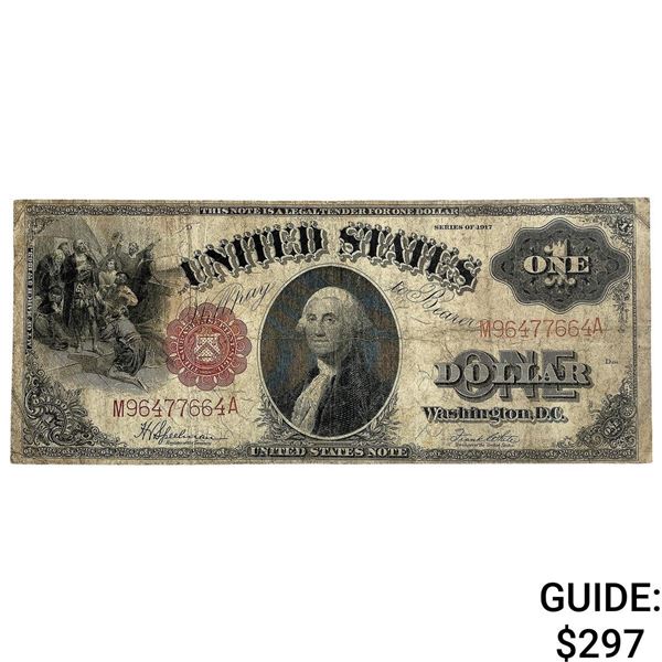 1917 $1 Large United States Note Red Seal