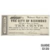 Image 1 : 1862 10C City of Richmond Fractional Note