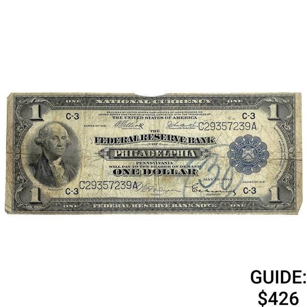 1918 $1 Large United States Note Blue Seal