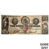 Image 1 : 1863 $10 State of Georgia Note-Milledgeville