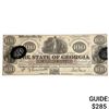 Image 1 : 1862 $100 State of Georgia Note-Milledgeville