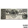 Image 1 : 1863 $50 Exchange Bank Of Norfollk Virginia Note