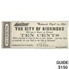 Image 1 : 1862 10C City of Richmond Fractional Note