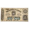 Image 1 : 1863 50C State of Alabama Fractional Note