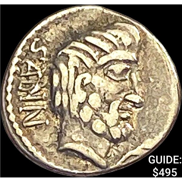 L. Titurius L.F. Sabinus Silver Denarius 89 BC, Rome 3.97g NEARLY UNCIRCULATED