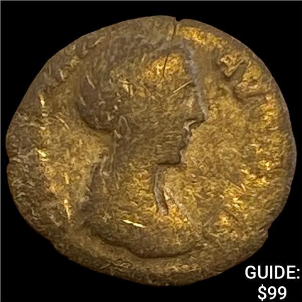 147-176 AD Roman Faustina Jr. Silver Denarius NEARLY UNCIRCULATED