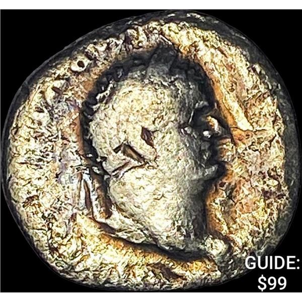 69-79 AD Roman Vespasian Silver Denarius NEARLY UNCIRCULATED