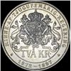 Image 2 : 1897 Sweden Silver 2 Kronor UNCIRCULATED