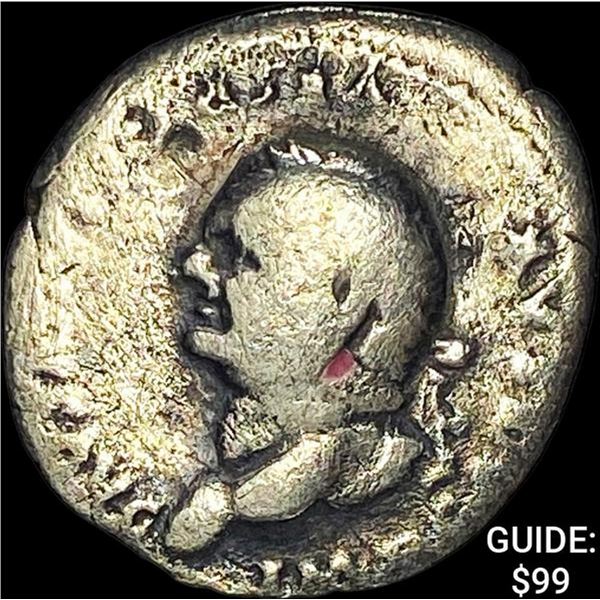 69-79 AD Roman Vespasian Silver Denarius NEARLY UNCIRCULATED