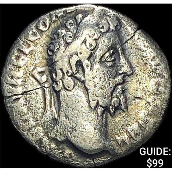 177-192 AD Roman Commodus Silver Denarius NEARLY UNCIRCULATED
