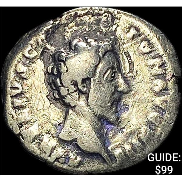 161-169 AD Roman Lucius Verus Silver Denarius NEARLY UNCIRCULATED
