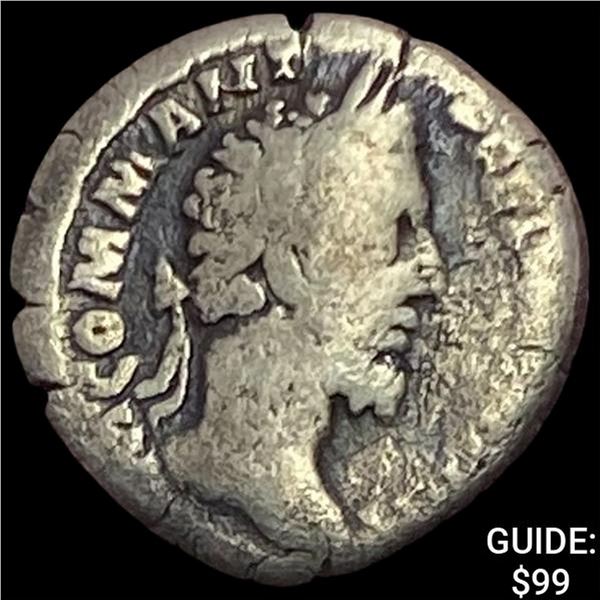 177-192 Roman Commodus Silver Denarius NEARLY UNCIRCULATED