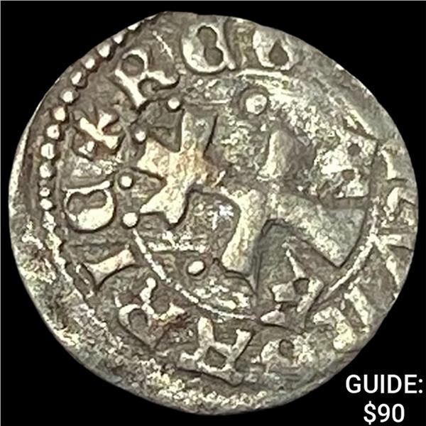 [1342-1382] Hungary Louis I Silver Denar NEARLY UNCIRCULATED