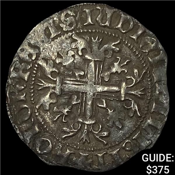 [1309-1343] Nepal Roberto Silver Gigliato CLOSELY UNCIRCULATED