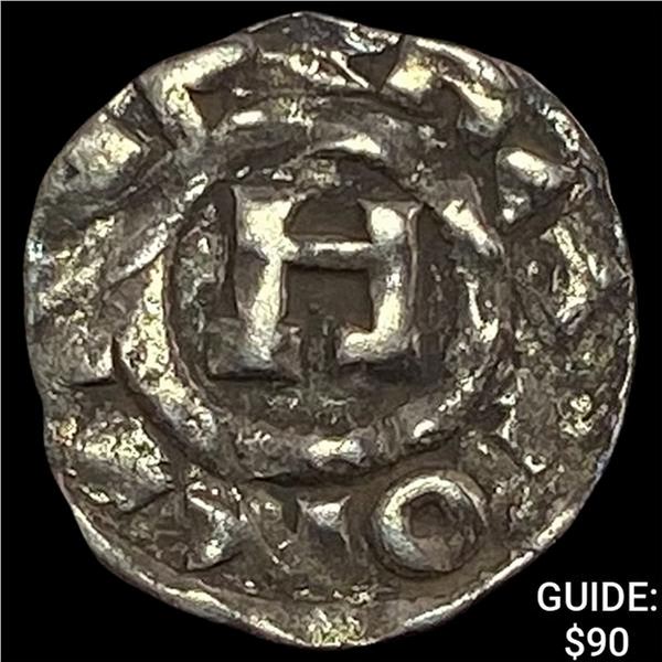 [1004-1024] Lucca Henry II Silver Denaro NEARLY UNCIRCULATED