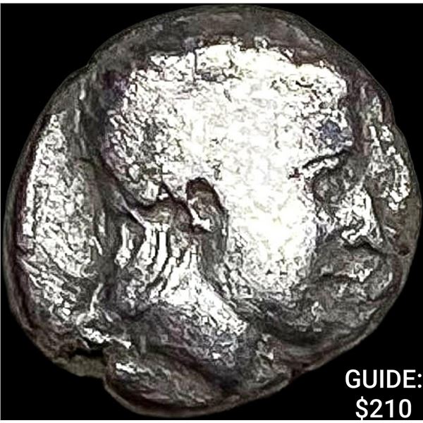 Caria Mylasa Hekatomnos 392-376 BC Silver Diobol NEARLY UNCIRCULATED