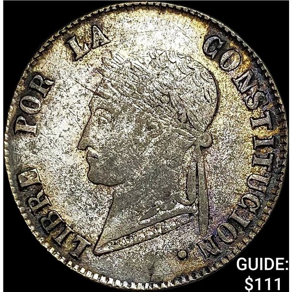 1856 Bolivia Silver 4 Soles CLOSELY UNCIRCULATED