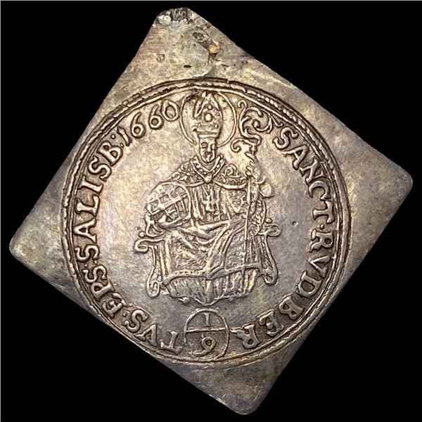 1660 Austria Salzburg Silver 1/9 Thaler CLOSELY UNCIRCULATED