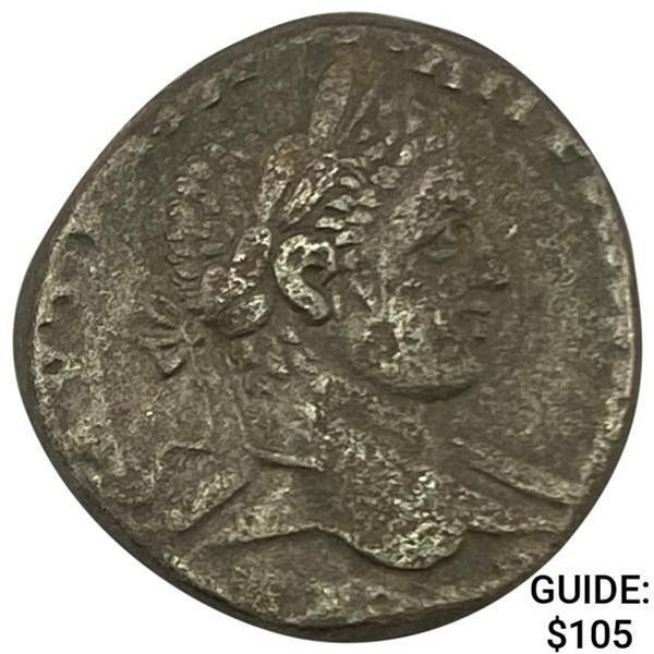 Roman Elagabalus 218-222 AD Silver Tetradrachm NEARLY UNCIRCULATED