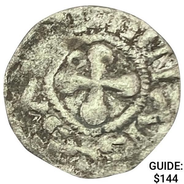 1100-1225 Crusades France Silver Denier NEARLY UNCIRCULATED