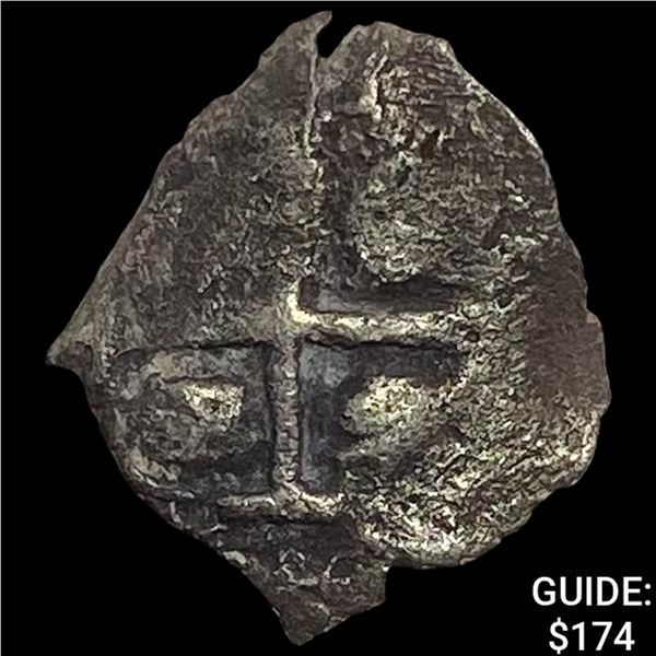 1500s-1600s Spanish Colonial SIlver Cob NEARLY UNCIRCULATED