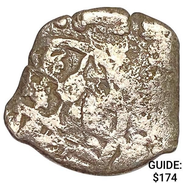 1500-1600's Spanish Empire Silver 1 Reales Cob NEARLY UNCIRCULATED