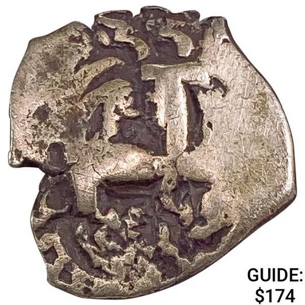 1500-1600's Spanish Empire Silver 1 Reales Cob NEARLY UNCIRCULATED