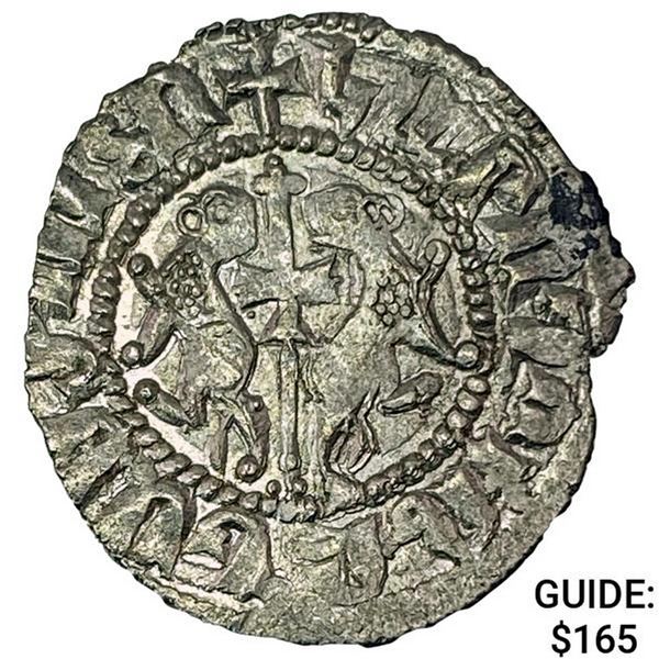 1198-1219 AD Crusades Armenia Silver Tram Levon I CLOSELY UNCIRCULATED