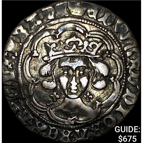 1461-1483 England Silver Groat-Edward IV NEARLY UNCIRCULATED