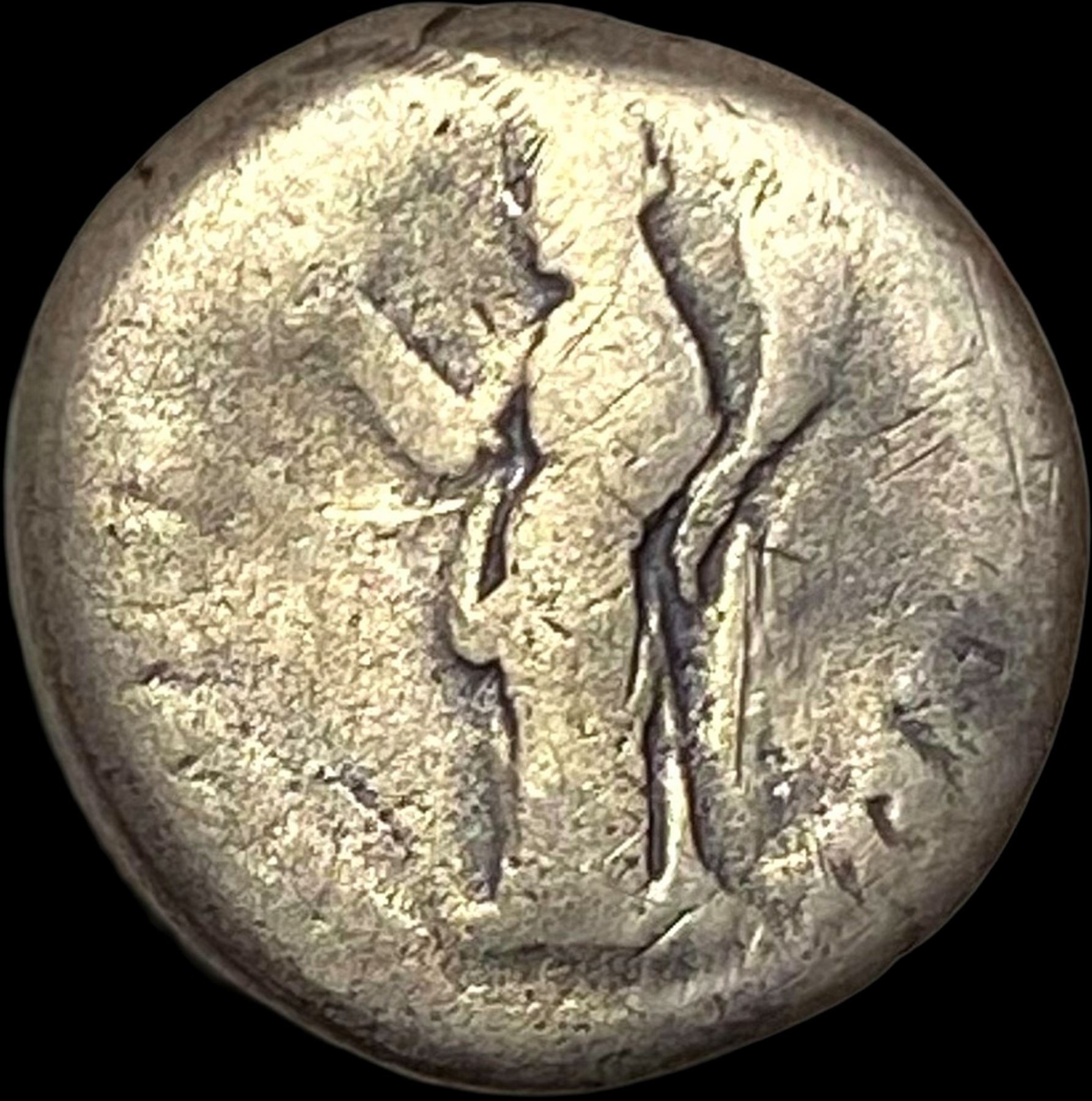 Roman Ant. Pius 138-161 AD Silver Denarius ABOUT UNCIRCULATED