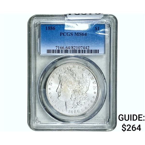 1886 Morgan Silver Dollar PCGS MS64