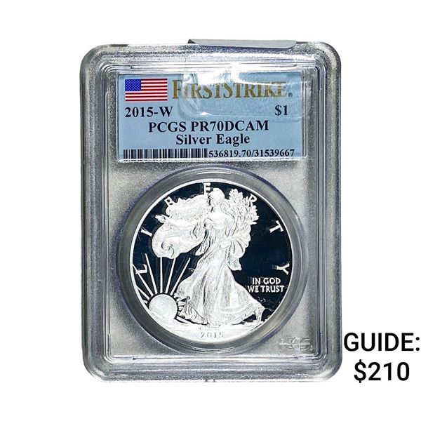 2015-W Silver Eagle PCGS PR70 DCAM