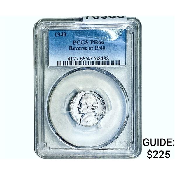 1940 Jefferson Nickel PCGS PR66