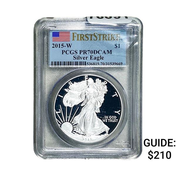 2015-W Silver Eagle PCGS PR70 DCAM