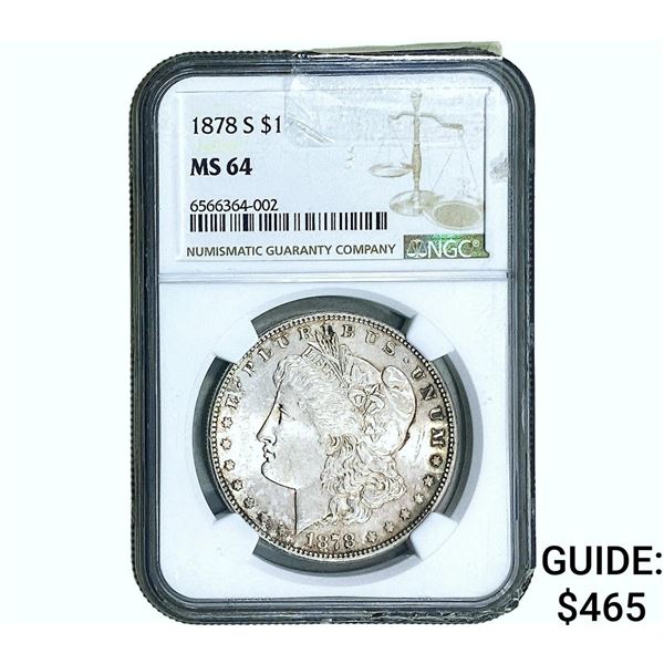 1878-S Morgan Silver Dollar NCG MS64