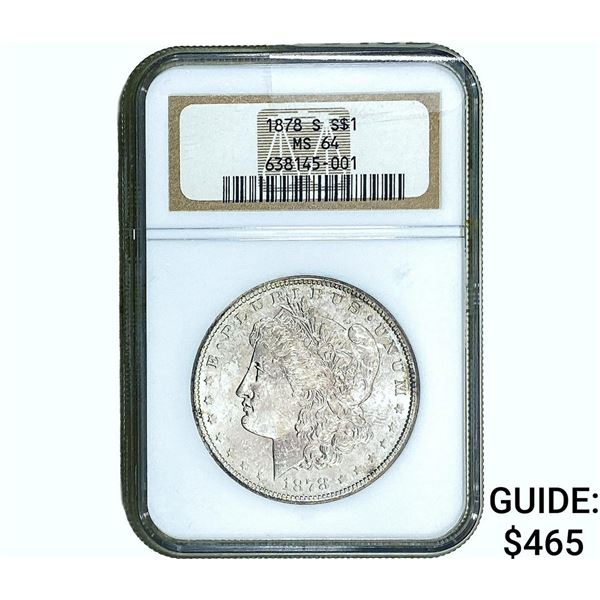 1878-S Morgan Silver Dollar NGC MS64