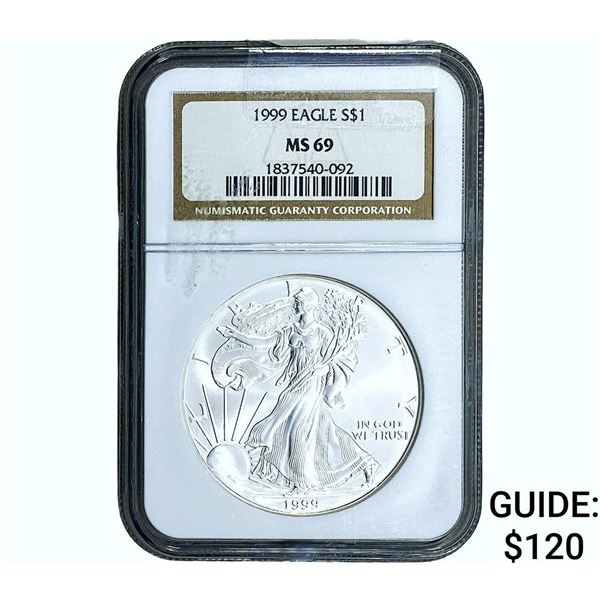 1999 Silver Eagle NGC MS69