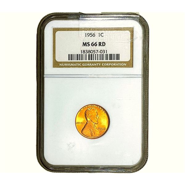 1956 Wheat Cent NGC MS66 RD