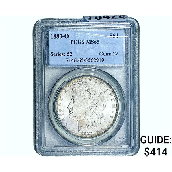 1883-O Morgan Silver Dollar PCGS MS65