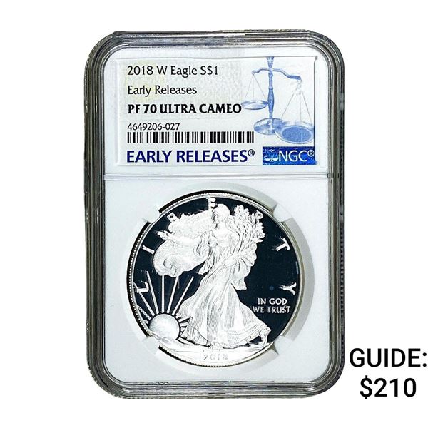 2018-W Silver Eagle NGC PF70 Ultra Cameo