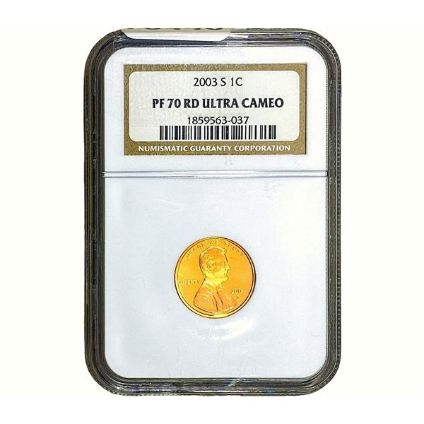 2003-S Lincoln Memorial Cent NGC PF70 RD Ultra Cameo