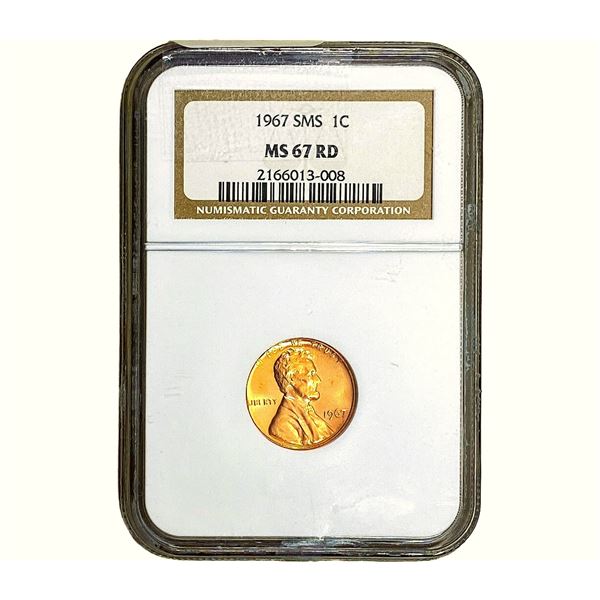 1967 Lincoln Memorial Cent NGC MS67 RD