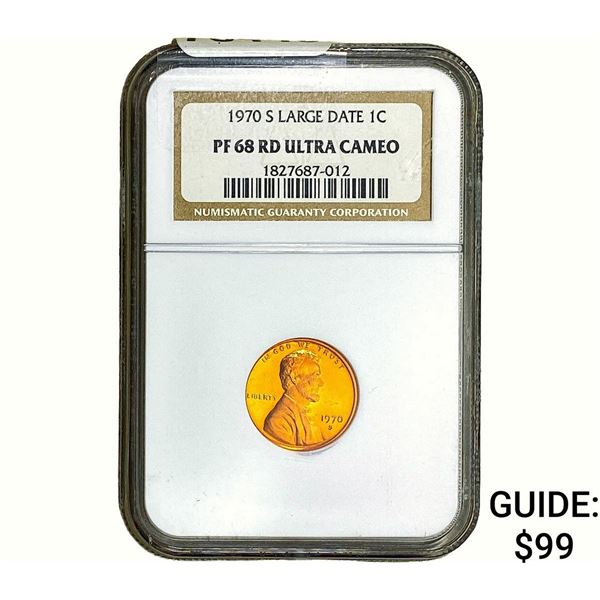 1970-S Lincoln Memorial Cent NGC PF68 RD Ultra Cameo