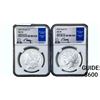 Image 1 : [2 Coins] 2023  $1 Morgan & Peace NGC MS70