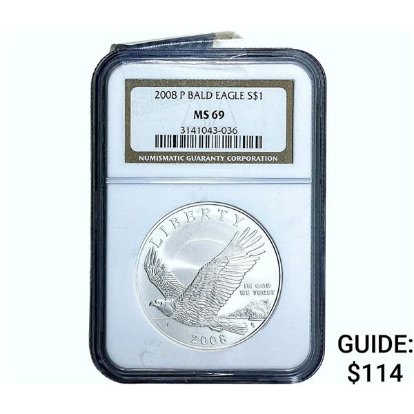 2008 P Bald Eagle Sliver NGC MS69
