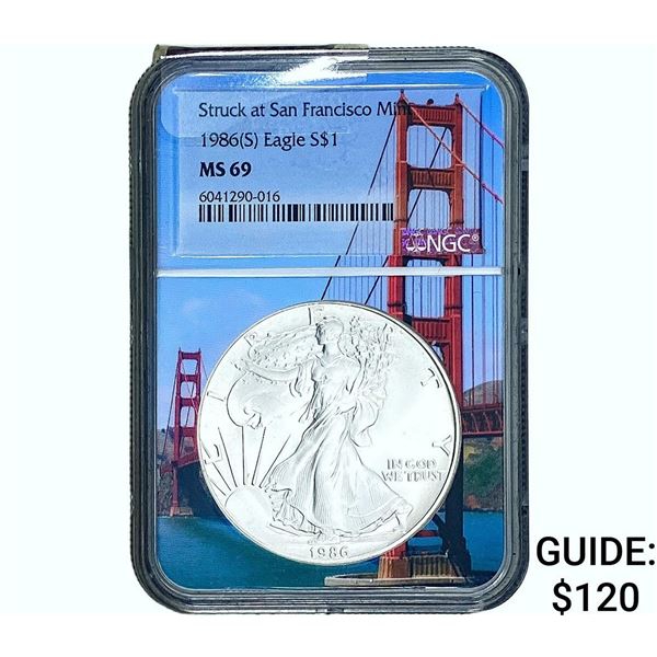 1986-S Silver Eagle NGC MS69