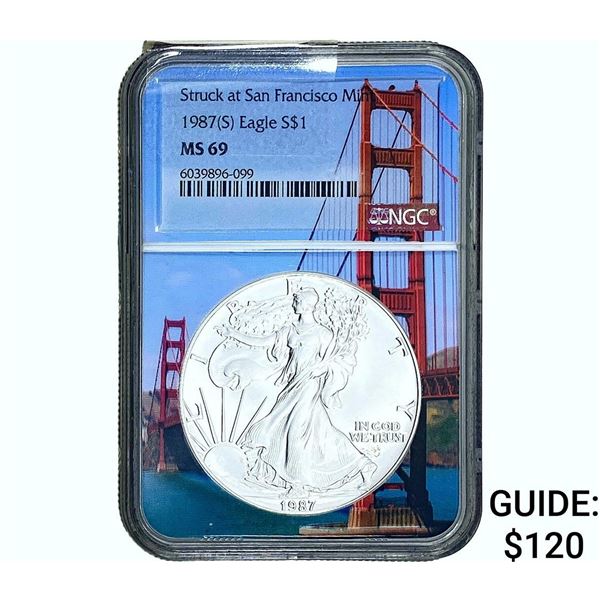1987-S Silver Eagle NGC MS69