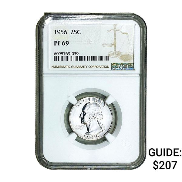 1956 Washington Silver Quarter NGC PF69